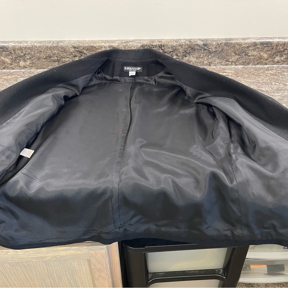 Savannah Petites Women's Black Wool Blazer Size 12 Formal One-Button - Picture 8 of 10